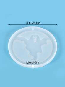 1pc Halloween Hanging Decoration Silicone Resin Mold, Ghost Pumpkin Skeleton Witch Black Cat Haunted House Casting Mold, DIY Aromatherapy Plaster Pendant Mold, For Halloween Party Home Decor Handicrafts - White - View 12
