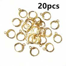 20pcs 14x12mm Thick French Earring Hooks Wire Clips Bronze Gold Silver Color DIY Jewelry Making Findings Accessories - Earring Hooks - View 11