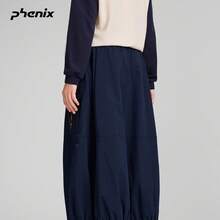 Phenix 女款輕量戶外休閒防潑水工裝鬱金香裙，新款 - 深海藍 - 查看 5