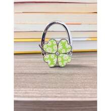 Zinc Alloy Small Chrysanthemum Color Folding Portable Four-Leaf Clover Rhinestone Handbag Hook Bag Hook - Multicolor - View 5