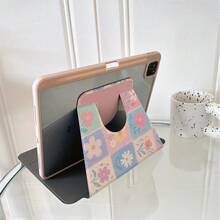 1pc Macaron Candy Color Plaid Floral 360° Rotating Tablet Protective Case, Multi-Angle Viewing Book-Style Stand Tablet Protective Case, Compatible With IPad A16 2025, Compatible With Samsung Galaxy Tab S9 FE/S8 Plus/S7/S10, Compatible With OPPO Pad, Compatible With Huawei MatePad, Compatible With Vivo Pad, Compatible With Honor Pad, Compatible With Xiaoxin Pad - Multicolor - View 5