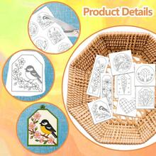 Berbagai Pola Pembatas Buku yang Sudah Dicetak, Kertas Bordir Larut Air Berbentuk Hati, Bunga Liar, Tulip, Burung, Kupu-kupu, Desain Garis Luar, Kertas Pendukung yang Dapat Dicuci untuk Proyek Pembatas Buku Buatan Tangan - A086 - View 7
