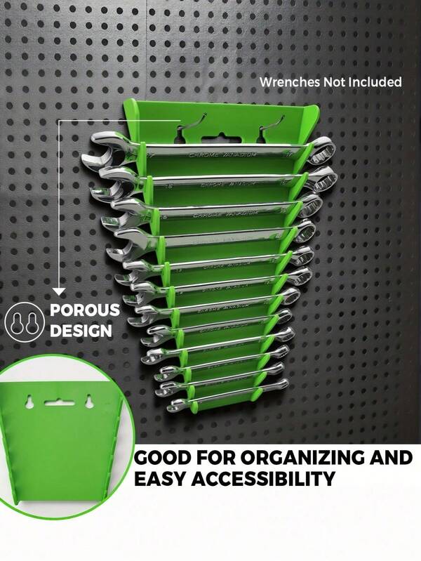 2pcs Magnetic Wrench Storage Rack, 12pcs Wrench Holder | Suitable For Toolbox Drawer, Wrench Rack Tool Tray SAE (1/4" - 15/16") And Metric (6mm-24mm)