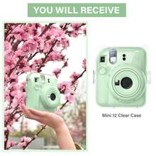 Mini 12 Compatible Transparent Protective Case With Back Pocket + Colorful Shoulder Strap, Clear Crystal Shell Protective Cover, Easy Installation PV Shell, Anti-Yellowing, Anti-Drop, Anti-Scratch Photography Camera Protective Accessory - View 5