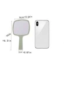 1pc Handheld Mirror, Matte Finish, Ergonomic Handle, Multi-Scenario Decor, Christmas/Wedding/Valentine's Day Gift, Mother's Day Surprise Gift - Multicolor - View 3