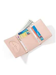 Flower Short Coin Wallet, Simple Black And White Contrasting Color Three Fold Wallet, Compact And Portable Multi Slot Coin Wallet, Cute Storage Wallet - Multicolor - View 2