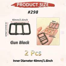 SinHo Double Prong Buckle Replacement, 2pcs Zinc Alloy Buckle, High-Quality Metal Strap Hardware, Ideal For Bags & Belts, Leathercraft Accessory - Multicolor - View 16
