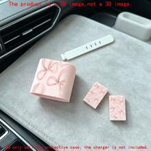 4pcs 2D Flat Design Soft Pink Bow Pattern Phone Charger Protector Set Pink Charger Protector + Cable Protector + Storage Rope (Protector Only. Charger Not Included), Compatible With IPhone 20W/18W Charger - Multicolor - View 3