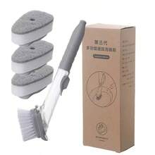 Long Handle Kitchen Cleaning Brush With Refillable Detergent Container And Replaceable Brush Head - Multi-Purpose Cleaning Brush Suitable For Pots, Pans, Bowls, Dishes, Sinks, Countertops, Stoves, Backsplashes, Non-Scratch Cookware And Appliances - One Size - View 15