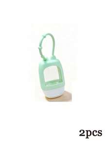 1/2pcs Alcohol-Free Hand Sanitizer Bottle With Protective Case And Keychain, Flip Top, Refillable, Suitable For Travel Carrying Liquids, Toner, Lotion, Etc. - Multicolor - View 21