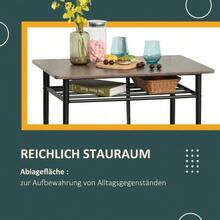 3-Piece Bar Table Set With 2 Bar Stools Dining Set Kitchen Table And Chairs Standing Table And Bar Stools With Storage Shelf MDF Top Steel White+Oak 80 X 50 X 90 Cm - 黑色 - 查看 5