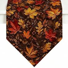 1pc,Crafted Table Runner,Autumn Vintage Maple Leaf Style Triangular Table Runner,Pointed Irregular Table Runner,Microwave Oven Cover,Pointed Irregular Tablecloth,Suitable For Dining Table,Coffee Table,Home Decor,Durable Kitchen And Dining Room Decoration,Dining Table Decoration,Entryway Decoration - Multicolor - View 14