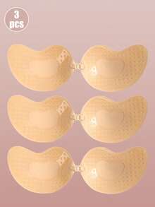 2pcs Seamless Invisible Lift Bra, Women's Backless Strapless Bra, Seamless Self-Adhesive Silicone Nipple Covers, Suitable For Wedding Dresses, Skin Color And Black, Suitable For All Seasons, For Her - Multicolor - View 34