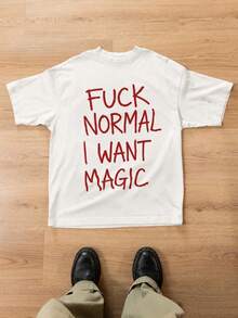 T-shirt <<  Normal I Want Magic », T-shirt à citation graphique, T-shirt humoristique et séducteur, T-shirt inspiré des mèmes, T-shirt avec une phrase mignonne, T-shirt humorist - Blanco - Ver 1