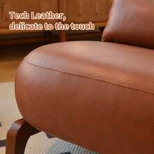 Cute Accent Chair With Velvet Cushion, Brown Wooden Legs - 棕色 - 查看 7