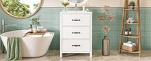 White Bathroom Vanity - Freestanding Cabinet 61x47x83cm - 白色 - 查看 5