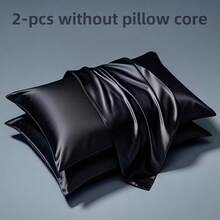 Soft Breathable Smooth Solid Color Satin Pillowcase, Ice Silk Texture, Skin-Friendly Comfortable, Home Use - Multicolor - View 8