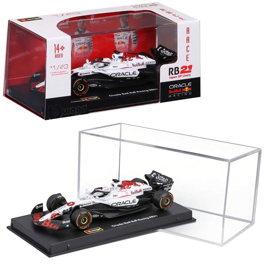 Burago F1 Red Bull Racing RB21 日本塗裝 2025 #1 Verstappen 1:43 比例模型附展示盒