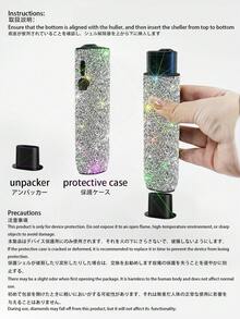 BLBLBL 1件裝多色奢華閃亮水鑽可愛亮面防摔軟殼電子煙保護套，IQOS ILUMA I ONE 煙盒配件，手工全包覆 Lambert 反射閃耀效果，適合美妝愛好者 - 彩色 - 查看 10