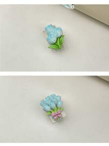 2pcs/4pcs Flower Bouquet Square Regular Material Protector, Suitable For Type-C Data Cable Charging Cable Head Protection Sleeve, Type-C Cable Clip Cable Protector Head Clip - Multicolor - View 10