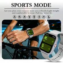 Unisex Smartwatch With Comfortable Silicone Strap, Supports Making And Receiving Calls, Message Notifications, Music Control, Alarm, Remote Camera, 180mAh Battery, 1.83-Inch Full-Screen Touch Display, Compatible With Android And IOS Systems, - View 5
