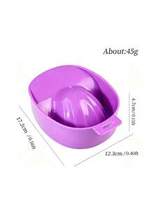 1Pc Nail Soaking Bowl For Cuticle & Hand Skin Care, 3 Colors Pink Purple Blue Soak Bowl, Manicure Accessory Must‑Have For Beginners & Professional Nail Artists, Hand Spa Tool For Home DIY & Nail Salon Use - Multicolor - View 6