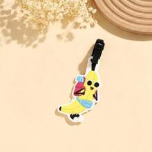 1pc Cute Fruit Shaped Silicone Luggage Tag, Adjustable Lanyard Luggage Name Tag, Strawberry Apple Banana Cartoon Design Bag Identification Tag, Backpack Anti-Lost Travel Accessory - Multicolor - View 8