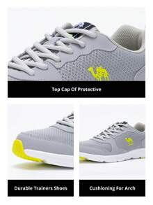 CAMEL CROWN Men's Outdoor Running Shoes Non-Slip Comfortable Casual All-Match Jogging Sports Shoes - Grey - View 4