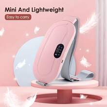 Menstrual Heating Pad, Portable USB Cable, Wireless, 6 Heating Levels, 6 Vibration Massage Modes, For Back And Abdominal Pain Relief - 粉色 - 查看 9