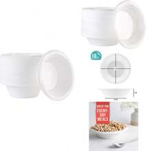 100 Count Disposable 5 Ounce White Plastic Party & Everyday Dessert Bowls - 50 - View 1