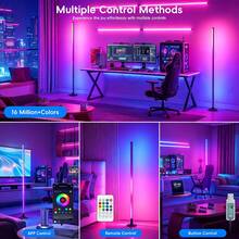 2pcs RGB LED Floor Corner Lights, APP Remote Control, Music Sync, Color Changing & Dimmable, Suitable For Computer Gaming Setup And Room Decor, Halloween And Christmas Gifts! - Floor Mood Light - View 10