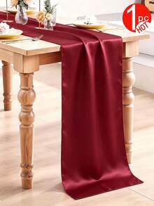 1-6 piezas Camino de mesa de satén rojo, Camino de mesa de seda suave, Faja para silla de 12 pulgadas x 108 pulgadas, Decoración de mesa de comedor y habitación, Perfecto para fiestas, bodas, banquetes, Navidad - Multicolor (12 x 108 pulgadas) - Ver 10