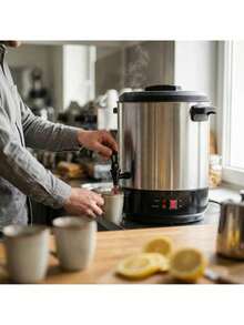 Adler Electric Pasteurizer, Preserving Pot, Multi-Function Water Boiler - 28L, 30-110C, Boil Function, Drain Valve, Stainless Steel - EU E Type Plug(220-240V) - View 2