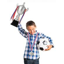 Award Trophy 16.5 Inch Large Winner Trophy Cup And Award Medal With Ribbon For  And Adults For Sports, Competitions, Tournaments (Silver) - Silver - View 4