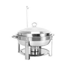 Gladney Round Stainless Steel Chafing Dish 7.5L Silver Buffet Warmer With Lid For Parties And Catering - Silver - View 7