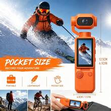Portable Handheld Digital Camera, 4K Video Recording, 270° Rotating Lens, With Flash, Supports Night Shooting, Autofocus, Landscape/Portrait Modes, Equipped With A 64Gb Sd Card, 1200mAh Battery - View 5