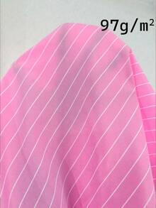 WAIT HIM Men's Vintage Vertical Striped Short Sleeve Shirt, Lightweight Breathable Loose Fit Button-Up Shirt For Spring And Summer, Casual Silhouette Shirt - Watermelon Pink - View 7