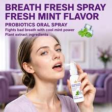 SUMIFANG Probiotic Oral Spray, Contains Multiple Plant Extracts, Balances Oral Environment, Spray After Dating, Gathering Or Heavy-Flavored Meals To Refresh Breath, Portable Breath Freshening Spray, 50ml - Mint - View 4