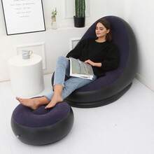 Seating furniture set / Sofa set New Inflatable Plush Sofa, Designed For Lazy People, Foldable Footstool, Comfortable Outdoor Lounge Chair, Hot Seller! - Coffee - View 13