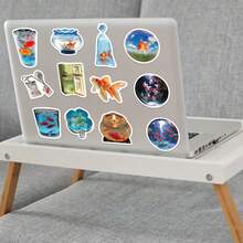50pcs Kawaii Goldfish Stickers Fish Tank Aesthetic Decals For Laptop Guitar Skateboard Ocean Enthusiasts Creative Stickers - Multicolor - View 10