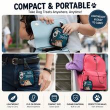 Portable Dog Treat Bag With Transparent Window And Zipper - Clip-On Training Treat Pouch, Suitable For Walks, Outdoor And Daily Rewards - Multicolor - View 4
