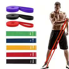 5pcs Muscle Training Resistance Bands, Suitable For Strength Training & Muscle Shaping, Functional Training, Portable & Multi-Scenario Use - Multicolor - View 3