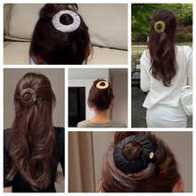 1/5 New Women's Hair Clips, Zero Pressure, Handmade Creative Flat Hair Clips, Back Head Clips, Internet Celebrity Yoga Sports Seamless Pressure-Free - Multicolor - View 9