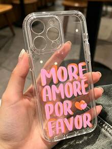 More Love, Soft Shell, Transparent Protective Case, Convenient And Practical, Brand New Fashion Creative Design Aesthetics, High-Quality Air Cushion Protective Case, Suitable For Men And Women, Compatible With Apple 17/17Pro/17Promax/16 Pro Max/17/15/14/13/12/11 - Transparent 6 - View 2