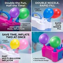 AOYI Portable Electric Balloon Inflator/Electric Balloon Pump Decor, Suitable For Halloween Party, Gift, Wedding Celebration, Holiday Party Decoration, Balloon Inflator Pump - UK Plug(220-240V) - View 2