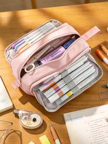 Tempat Pensil Personalisasi, Nama & Pola yang Dapat Disesuaikan, Cocok untuk Siswa Laki-laki dan Perempuan, Kotak Pensil Kapasitas Besar, Kotak Penyimpanan Alat Tulis untuk Kembali ke Sekolah, Juga Dapat Digunakan sebagai Tas Organizer Alat Tulis Kantor; Desain Multi-Kompartemen, Tas Penyimpanan Alat Tulis/Tempat Pensil Fungsional, Cocok untuk Karyawan, Pelanggan, Siswa, dan Kantor Bisnis, Skenario Sekolah; Hadiah Eksklusif untuk Siswa, Kembali ke Sekolah, Perlengkapan Penting Kembali ke Sekolah - MultiWarna - View 5