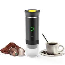 3 In 1 Coffee Machine Coffee Maker Work With Capsule And Ground Coffee, Mini Travel Coffee Maker, Cordless 15Bar Mini Cold Brew And Heating With 150ml Cup, Suitable For Home, Office, Camping, Car And Travel - Single cup coffee machines - View 2