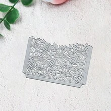 1pc Creative Floral Background Metal Cutting Template, Multi-Functional DIY Craft Tool, Suitable For Scrapbooking, Photo Albums, Greeting Cards And Home Decor, Ideal For Holiday Greetings And Handmade Crafts - Flower - View 7
