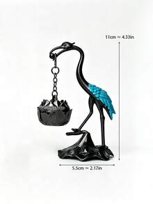 Crane & Lotus Hanging Incense Burner/Candle Holder, Room Decor Item, Suitable For Halloween, Autumn, Holidays, Winter, Valentine's Day, Wedding, Birthday, Room Decoration, Ramadan Decoration, Home Decor, Living Room Decor, House Decoration - Crane Incense Burner - View 7