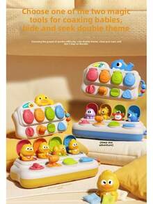 Boneka Edukasi Kotak Mekanik Ciluk-Ba Seru untuk Bayi dan Balita, Boneka Tekan dan Muncul Bertema Bebek Kuning Laut, Pencerahan Kognitif Sebab-Akibat, Pengalaman Sensorik Tombol Multi-Tekstur, Mengembangkan Keterampilan Motorik Halus dan Konsentrasi, Boneka Pembelajaran Awal Interaktif yang Tahan Lama untuk Bayi - MultiWarna - View 11